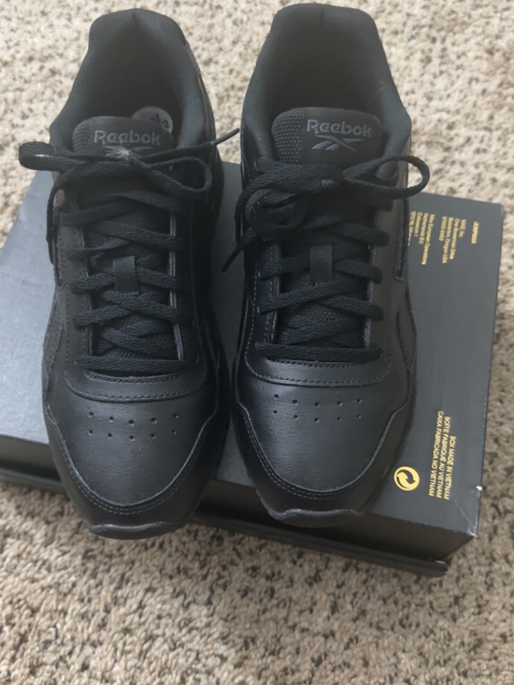 Reebok women's All-Black Athletic Sneakers